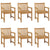 7 Piece Garden Dining Set Solid Teak Wood