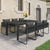 7 Piece Garden Dining Set PVC Rattan Black