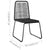 5 Piece Garden Dining Set PVC Rattan Black