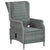 7 Piece Outdoor Dining Set with Cushions Poly Rattan Light Grey