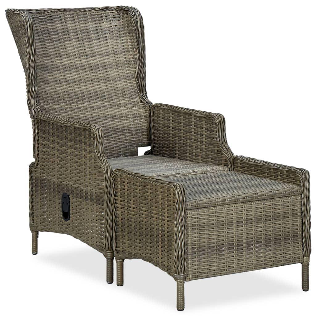 3 Piece Garden Lounge Set with Cushions Poly Rattan Brown