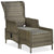 3 Piece Garden Lounge Set with Cushions Poly Rattan Brown