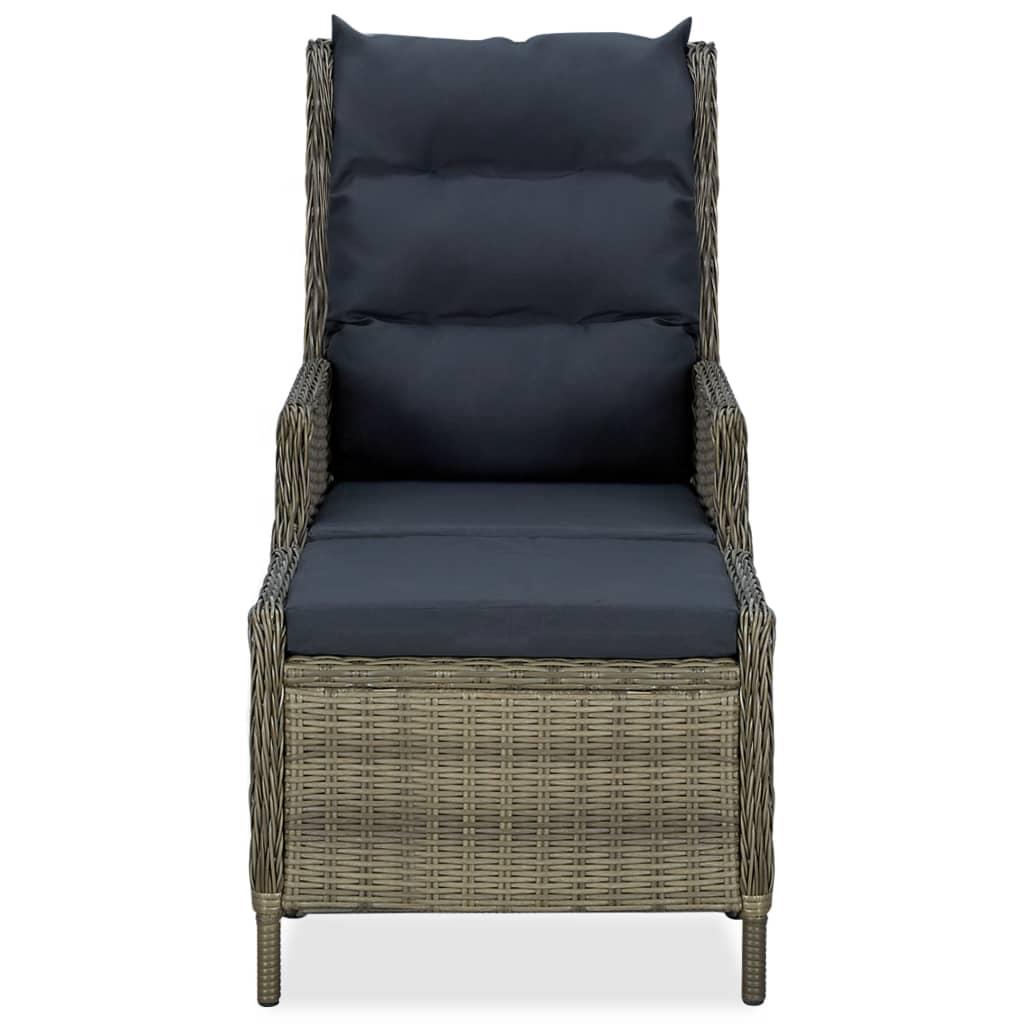 3 Piece Garden Lounge Set with Cushions Poly Rattan Brown