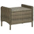 3 Piece Garden Lounge Set with Cushions Poly Rattan Brown