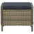 3 Piece Garden Lounge Set with Cushions Poly Rattan Brown