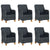 7 Piece Outdoor Dining Set with Cushions Poly Rattan Dark Grey
