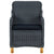 3 Piece Garden Lounge Set with Cushions Poly Rattan Dark Grey