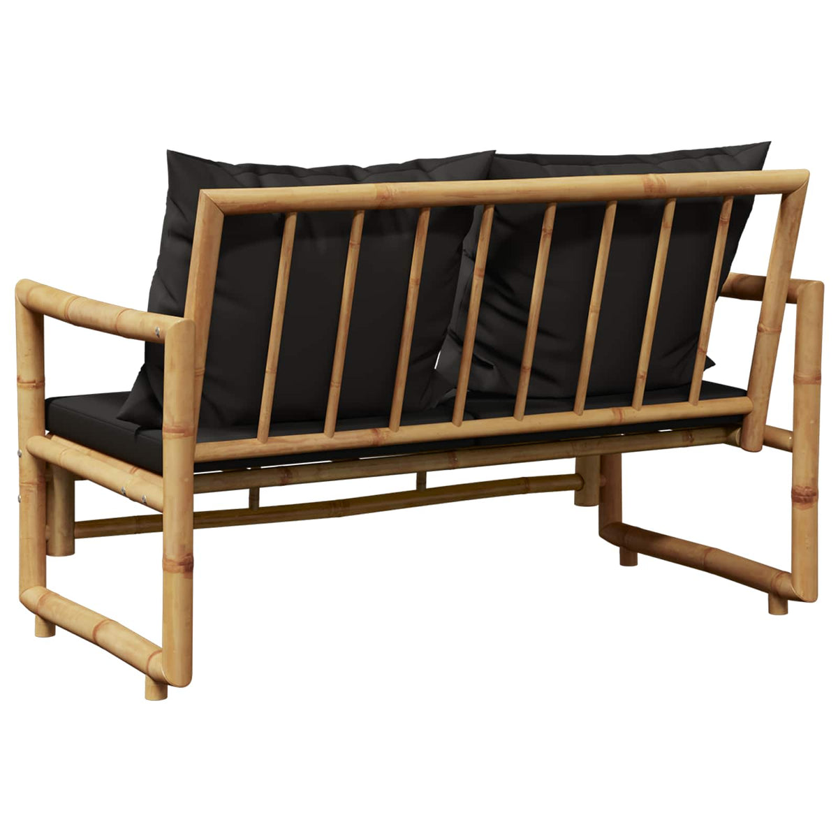 Garden Bench with Cushions 115 cm Bamboo