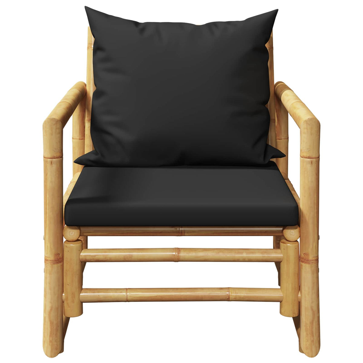 Garden Chairs with Cushions 2 pcs Bamboo