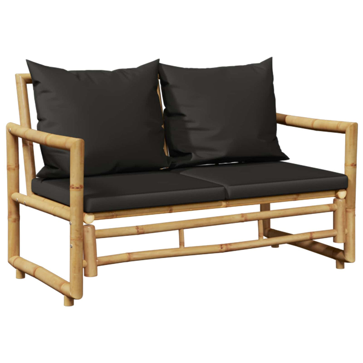 4 Piece Garden Lounge Set with Cushions Bamboo
