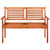2-Seater Garden Bench with Cushion 120 cm Solid Eucalyptus Wood