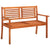 2-Seater Garden Bench with Cushion 120 cm Solid Wood Eucalyptus