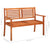 2-Seater Garden Bench with Cushion 120 cm Solid Wood Eucalyptus