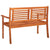 2-Seater Garden Bench with Cushion 120 cm Solid Eucalyptus Wood