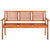 3-Seater Garden Bench with Cushion 150 cm Solid Eucalyptus Wood