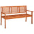 3-Seater Garden Bench with Cushion 150 cm Solid Wood Eucalyptus