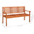 3-Seater Garden Bench with Cushion 150 cm Solid Eucalyptus Wood