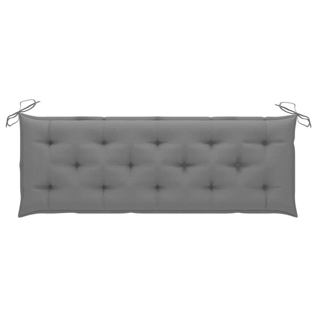3-Seater Garden Bench with Cushion 150 cm Solid Eucalyptus Wood