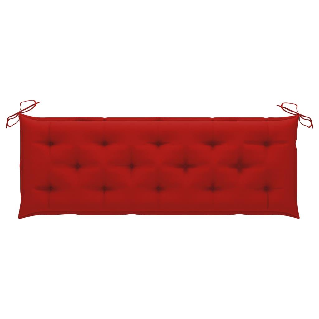 3-Seater Garden Bench with Cushion 150 cm Solid Eucalyptus Wood