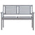 2-Seater Garden Bench with Cushion 120 cm Grey Eucalyptus Wood