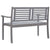 2-Seater Garden Bench with Cushion 120 cm Grey Eucalyptus Wood