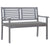 2-Seater Garden Bench with Cushion 120 cm Grey Eucalyptus Wood