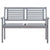 2-Seater Garden Bench with Cushion 120 cm Grey Eucalyptus Wood