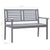 2-Seater Garden Bench with Cushion 120 cm Grey Eucalyptus Wood