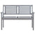 2-Seater Garden Bench with Cushion 120 cm Grey Eucalyptus Wood