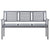 3-Seater Garden Bench with Cushion 150 cm Grey Eucalyptus Wood