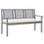 3-Seater Garden Bench with Cushion 150 cm Grey Eucalyptus Wood