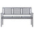 3-Seater Garden Bench with Cushion 150 cm Grey Eucalyptus Wood