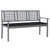 3-Seater Garden Bench with Cushion 150 cm Grey Eucalyptus Wood