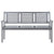 3-Seater Garden Bench with Cushion 150 cm Grey Eucalyptus Wood