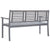 3-Seater Garden Bench with Cushion 150 cm Grey Eucalyptus Wood