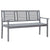 3-Seater Garden Bench with Cushion 150 cm Grey Eucalyptus Wood