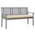 3-Seater Garden Bench with Cushion 150 cm Grey Eucalyptus Wood