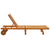 Garden Sun Lounger with Cushion Solid Acacia Wood