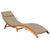 Garden Sun Lounger with Cushion Solid Wood Acacia