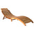 Garden Sun Lounger with Cushion Solid Wood Acacia