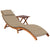 Garden Sun Lounger with Table and Cushion Solid Wood Acacia