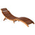 Garden Sun Lounger with Table and Cushion Solid Wood Acacia