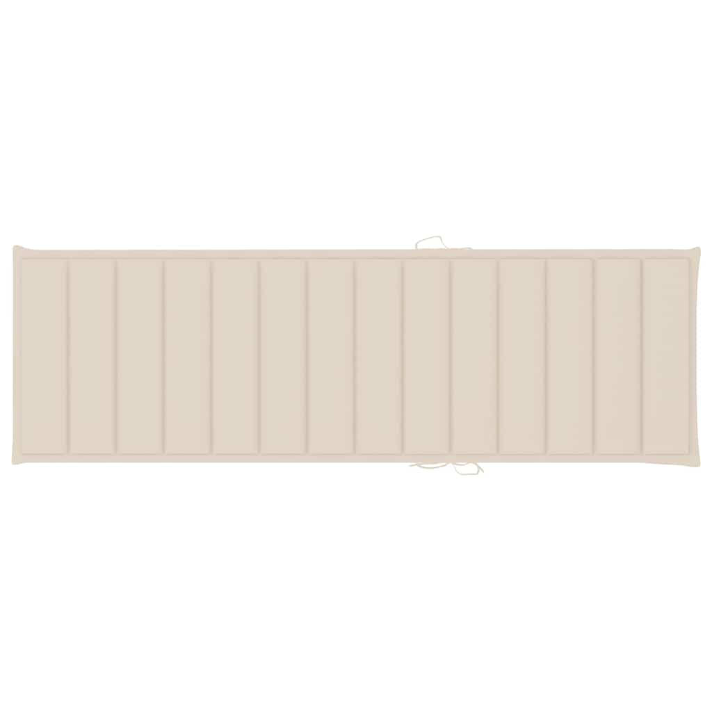 Garden Sun Lounger with Cushion Solid Wood Acacia