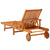 Garden Sun Lounger with Cushion Solid Wood Acacia