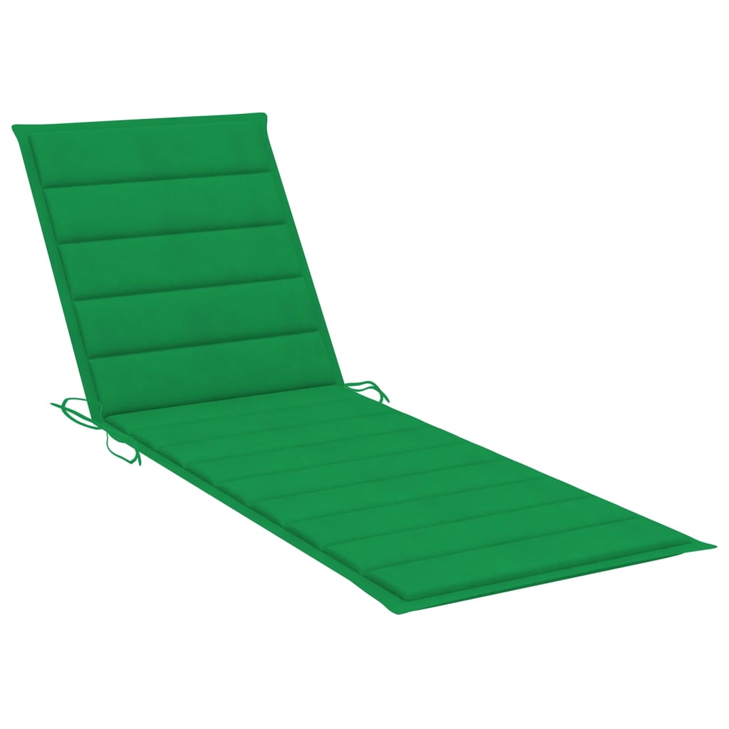 Garden Sun Lounger with Table and Cushion Solid Wood Acacia