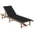 Garden Sun Lounger with Cushion Bamboo