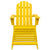 Garden Adirondack Chair with Ottoman Solid Fir Wood Yellow