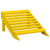 Garden Adirondack Chair with Ottoman Solid Fir Wood Yellow