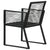 5 Piece Outdoor Dining Set PVC Rattan Black