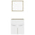 2 Piece Bathroom Furniture Set White and Sonoma Oak Engineered Wood